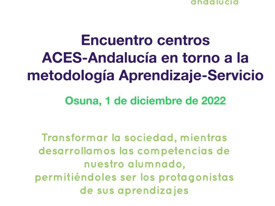 Encuentro centros ACES-Andalucía en torno a la metodología Aprendizaje-Servicio