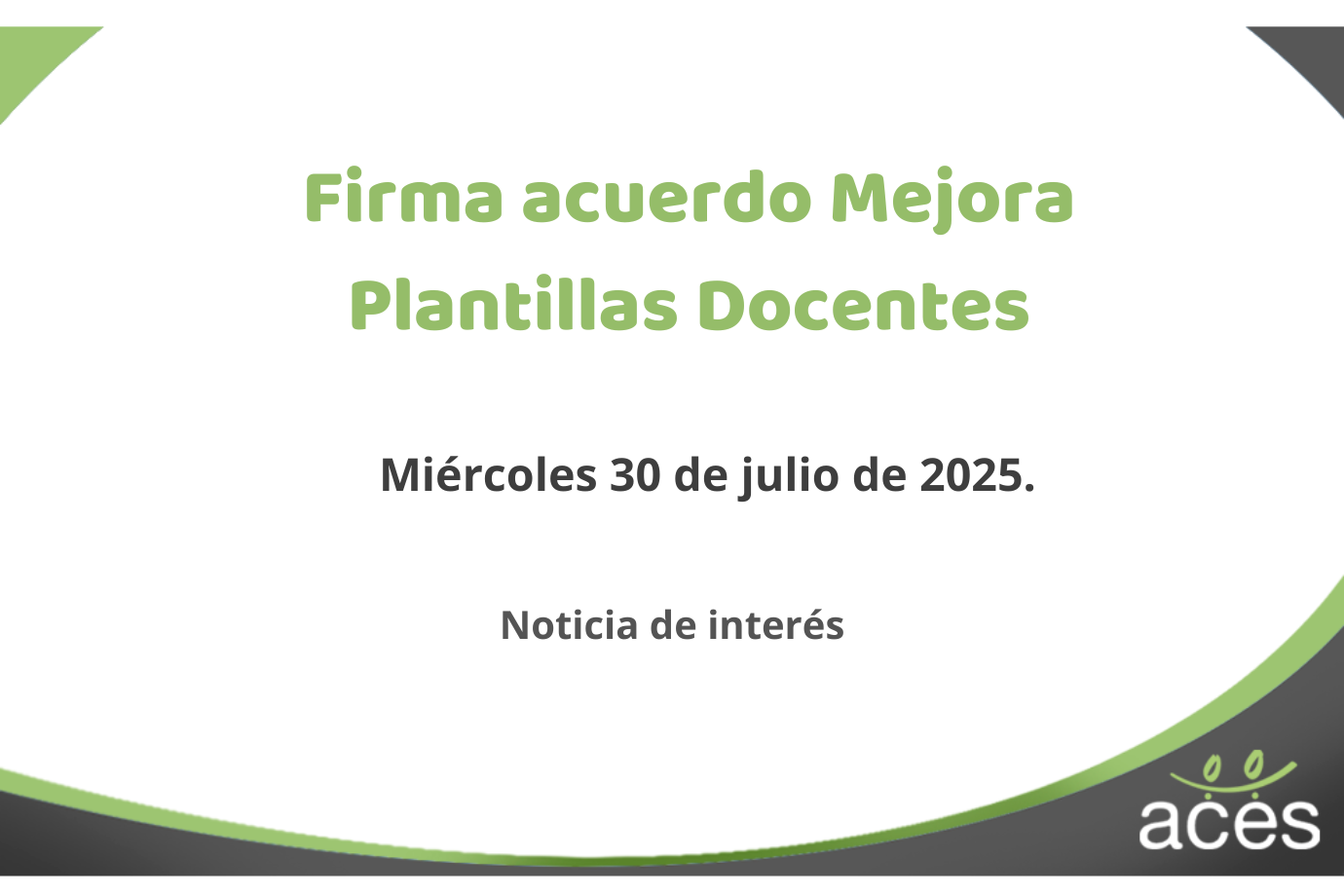 Firma acuerdo Mejora Plantillas Docentes.