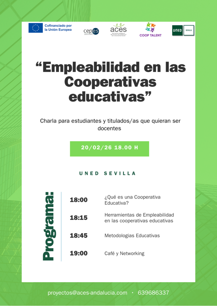 Programa Charla UNED sobre empleabilidad en cooperativas educativas