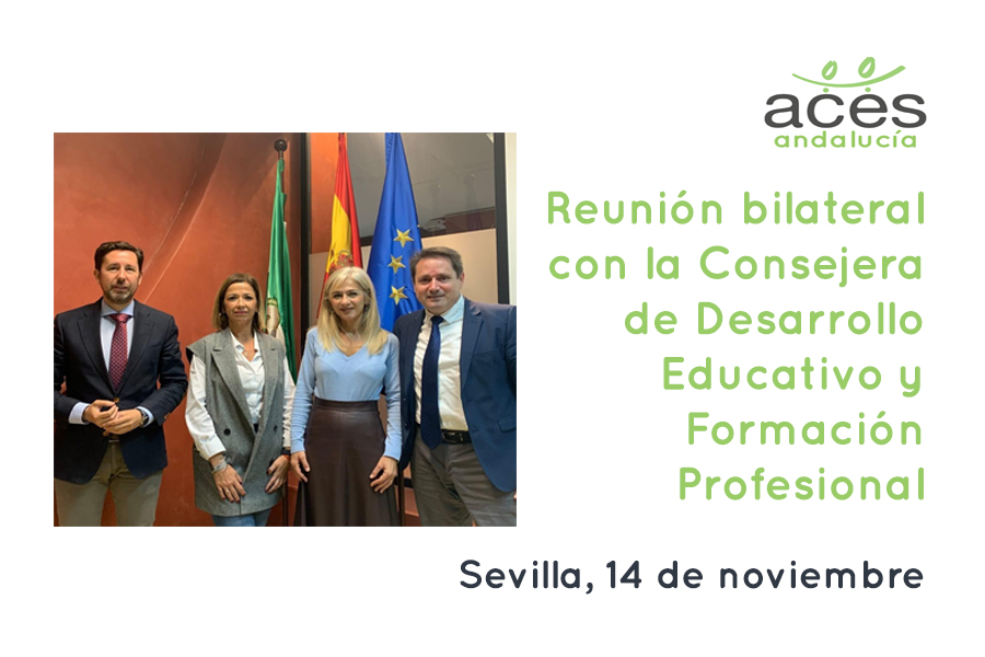 Reunión bilateral con la Consejera de Desarrollo Educativo y Formación Profesional