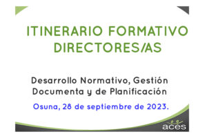 Itinerario Directores Desarrollo Normativa