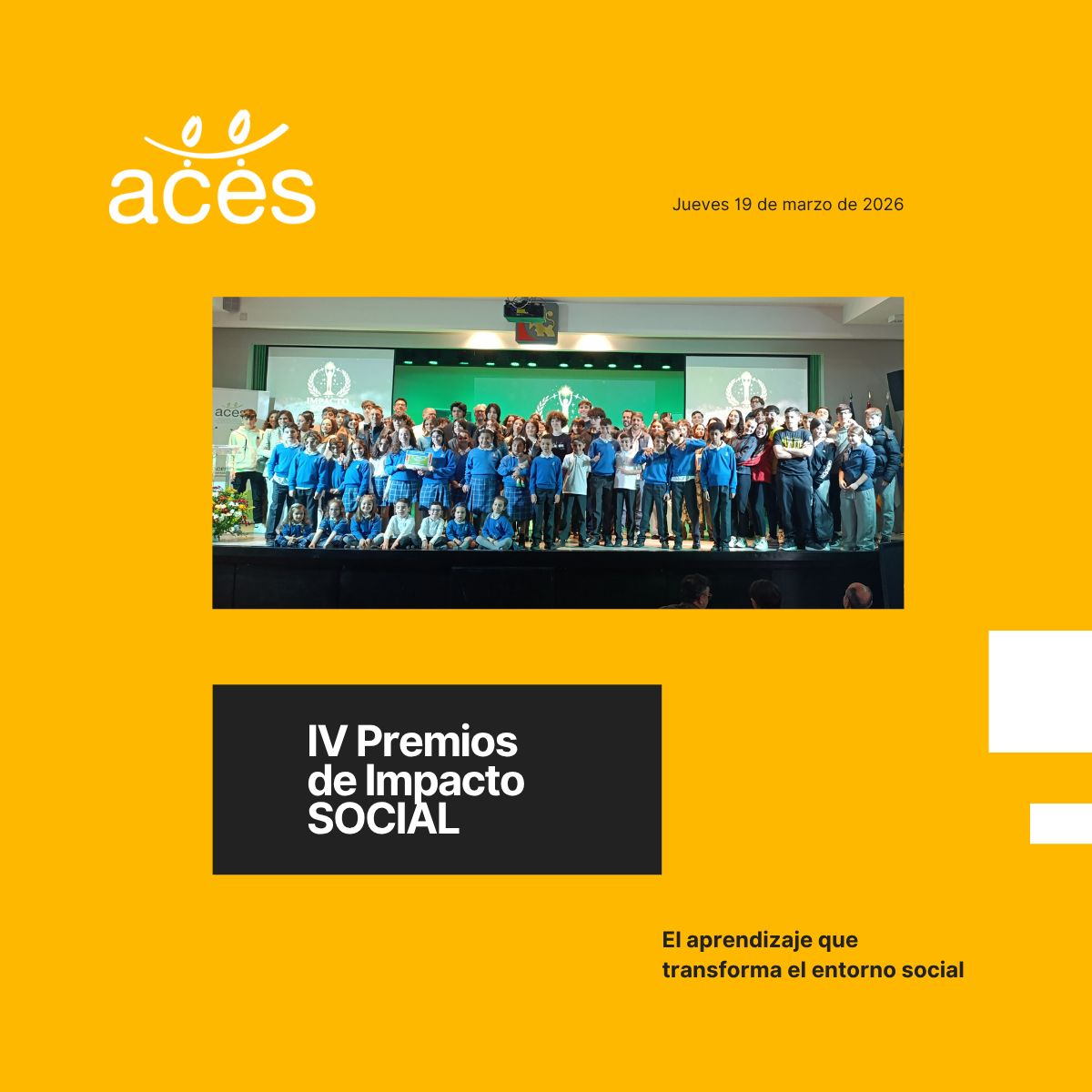 Portada entrega IV Premios de Impacto educativo