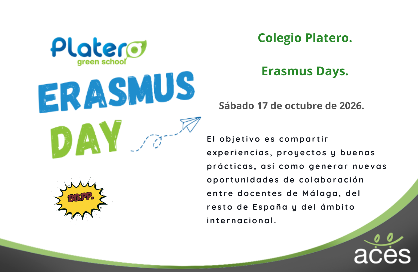 BBPP – Celebración Erasmus Day en Platero Green School.